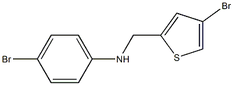 4-bromo-N-[(4-bromothiophen-2-yl)methyl]aniline,,结构式