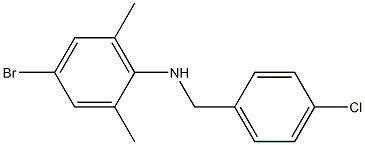 4-bromo-N-[(4-chlorophenyl)methyl]-2,6-dimethylaniline Structure