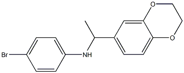 4-bromo-N-[1-(2,3-dihydro-1,4-benzodioxin-6-yl)ethyl]aniline Structure