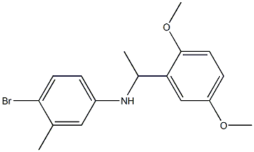 4-bromo-N-[1-(2,5-dimethoxyphenyl)ethyl]-3-methylaniline 结构式