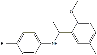 4-bromo-N-[1-(2-methoxy-5-methylphenyl)ethyl]aniline,,结构式