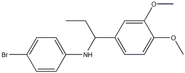 4-bromo-N-[1-(3,4-dimethoxyphenyl)propyl]aniline Structure