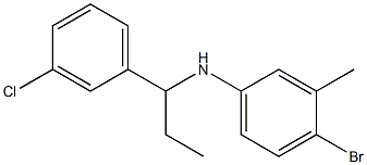 4-bromo-N-[1-(3-chlorophenyl)propyl]-3-methylaniline Structure