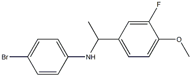 4-bromo-N-[1-(3-fluoro-4-methoxyphenyl)ethyl]aniline Structure