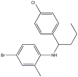 4-bromo-N-[1-(4-chlorophenyl)butyl]-2-methylaniline Structure