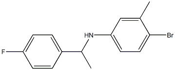 4-bromo-N-[1-(4-fluorophenyl)ethyl]-3-methylaniline,,结构式