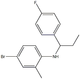 4-bromo-N-[1-(4-fluorophenyl)propyl]-2-methylaniline Structure