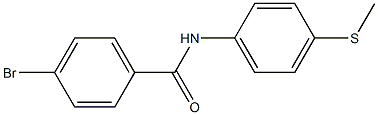 4-bromo-N-[4-(methylthio)phenyl]benzamide,,结构式