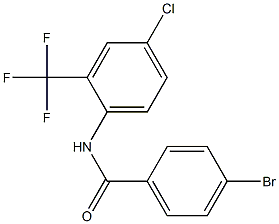 4-bromo-N-[4-chloro-2-(trifluoromethyl)phenyl]benzamide Structure