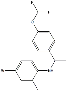 4-bromo-N-{1-[4-(difluoromethoxy)phenyl]ethyl}-2-methylaniline Structure