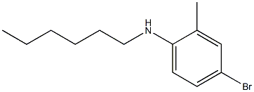 4-bromo-N-hexyl-2-methylaniline Struktur