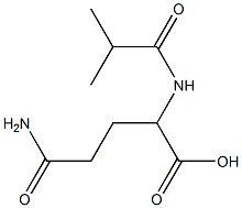 4-carbamoyl-2-(2-methylpropanamido)butanoic acid Structure