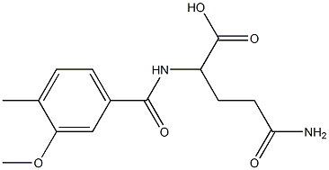 4-carbamoyl-2-[(3-methoxy-4-methylphenyl)formamido]butanoic acid,,结构式