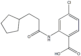 4-chloro-2-(3-cyclopentylpropanamido)benzoic acid,,结构式