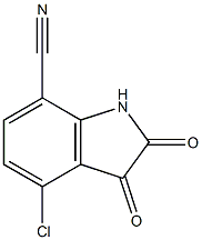 4-chloro-2,3-dioxo-2,3-dihydro-1H-indole-7-carbonitrile,,结构式