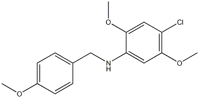 4-chloro-2,5-dimethoxy-N-[(4-methoxyphenyl)methyl]aniline