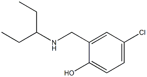 4-chloro-2-[(pentan-3-ylamino)methyl]phenol,,结构式