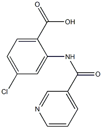4-chloro-2-[(pyridin-3-ylcarbonyl)amino]benzoic acid Struktur