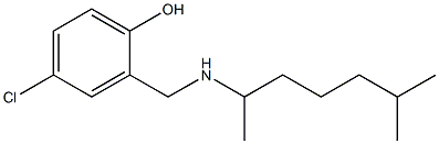 4-chloro-2-{[(6-methylheptan-2-yl)amino]methyl}phenol,,结构式