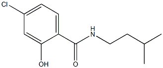 4-chloro-2-hydroxy-N-(3-methylbutyl)benzamide 化学構造式