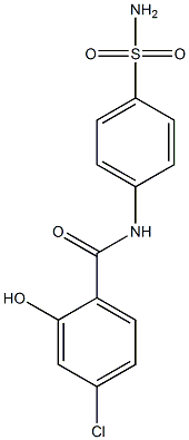 4-chloro-2-hydroxy-N-(4-sulfamoylphenyl)benzamide Struktur