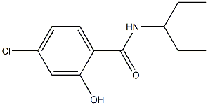 4-chloro-2-hydroxy-N-(pentan-3-yl)benzamide,,结构式