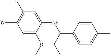 4-chloro-2-methoxy-5-methyl-N-[1-(4-methylphenyl)propyl]aniline