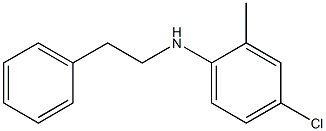 4-chloro-2-methyl-N-(2-phenylethyl)aniline,,结构式