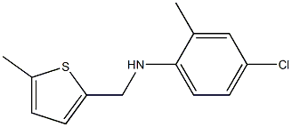4-chloro-2-methyl-N-[(5-methylthiophen-2-yl)methyl]aniline Structure