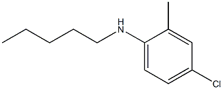 4-chloro-2-methyl-N-pentylaniline,,结构式