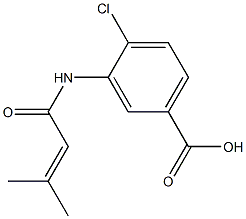 4-chloro-3-(3-methylbut-2-enamido)benzoic acid Structure