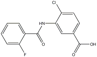 4-chloro-3-[(2-fluorobenzoyl)amino]benzoic acid Struktur