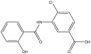 4-chloro-3-[(2-hydroxybenzoyl)amino]benzoic acid,,结构式