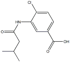 4-chloro-3-[(3-methylbutanoyl)amino]benzoic acid,,结构式