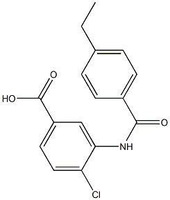 4-chloro-3-[(4-ethylbenzene)amido]benzoic acid,,结构式