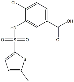 4-chloro-3-[(5-methylthiophene-2-)sulfonamido]benzoic acid|
