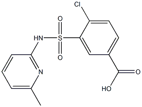 4-chloro-3-[(6-methylpyridin-2-yl)sulfamoyl]benzoic acid,,结构式