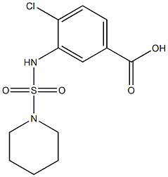 4-chloro-3-[(piperidine-1-sulfonyl)amino]benzoic acid 结构式