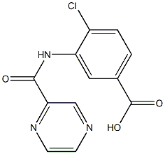 4-chloro-3-[(pyrazin-2-ylcarbonyl)amino]benzoic acid 结构式