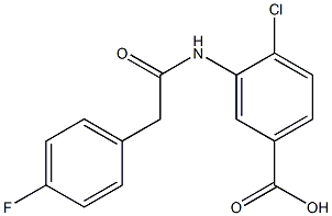 4-chloro-3-[2-(4-fluorophenyl)acetamido]benzoic acid,,结构式