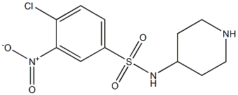 4-chloro-3-nitro-N-(piperidin-4-yl)benzene-1-sulfonamide,,结构式