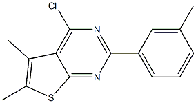  4-chloro-5,6-dimethyl-2-(3-methylphenyl)thieno[2,3-d]pyrimidine