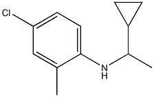 4-chloro-N-(1-cyclopropylethyl)-2-methylaniline 化学構造式