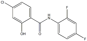 4-chloro-N-(2,4-difluorophenyl)-2-hydroxybenzamide 化学構造式