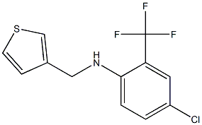 4-chloro-N-(thiophen-3-ylmethyl)-2-(trifluoromethyl)aniline,,结构式