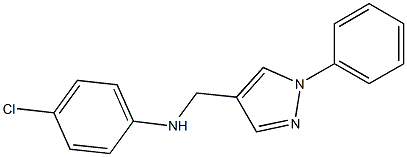 4-chloro-N-[(1-phenyl-1H-pyrazol-4-yl)methyl]aniline Struktur