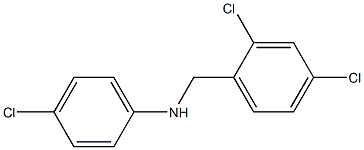 4-chloro-N-[(2,4-dichlorophenyl)methyl]aniline Struktur