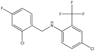 4-chloro-N-[(2-chloro-4-fluorophenyl)methyl]-2-(trifluoromethyl)aniline