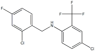  4-chloro-N-[(2-chloro-4-fluorophenyl)methyl]-2-(trifluoromethyl)aniline