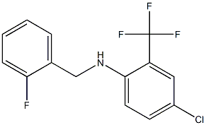 4-chloro-N-[(2-fluorophenyl)methyl]-2-(trifluoromethyl)aniline 化学構造式